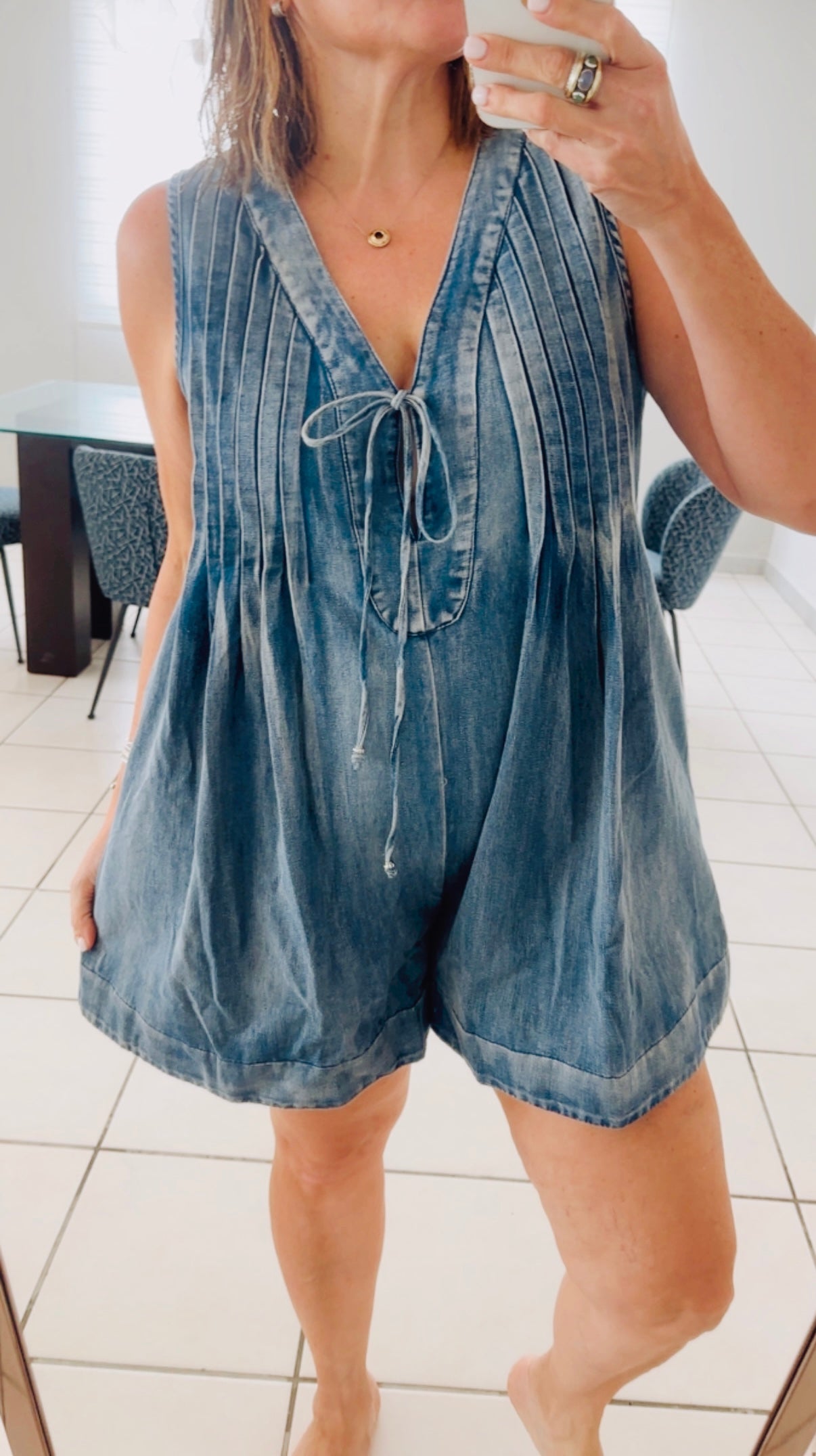 Denim Romper