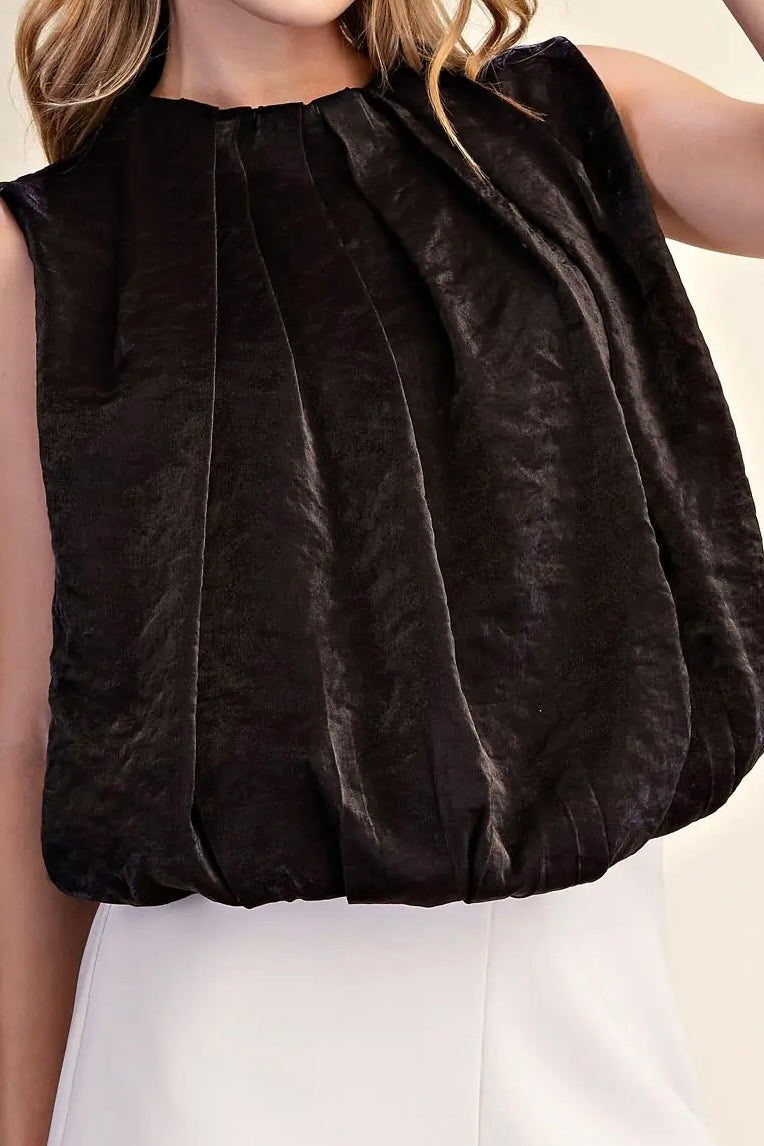 Pleated Balloon  Blouse - Assorted