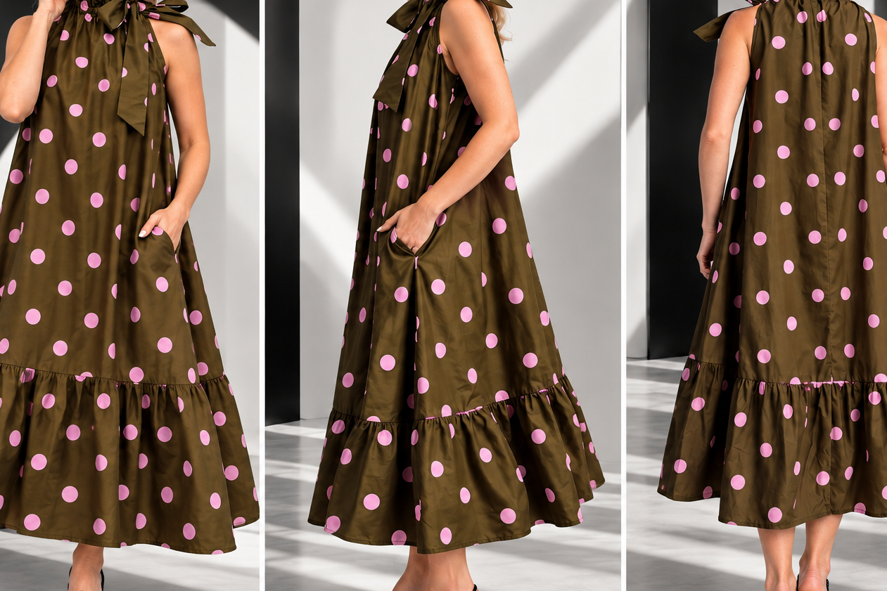 Polka Dot Midi Dress
