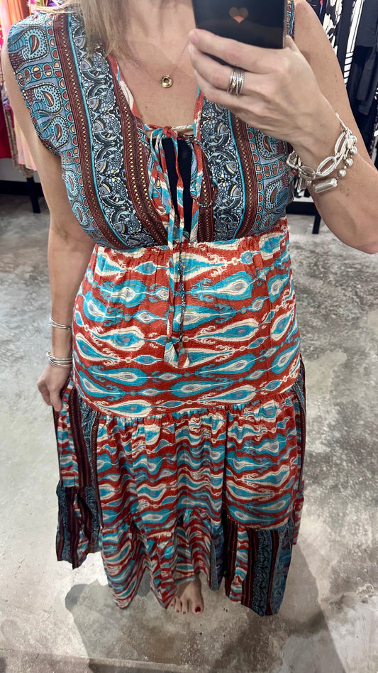 One Size Sleeveless Maxi Dress