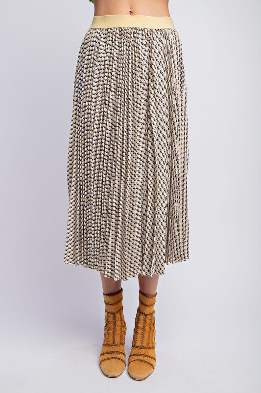 Butter Pleated Skirt