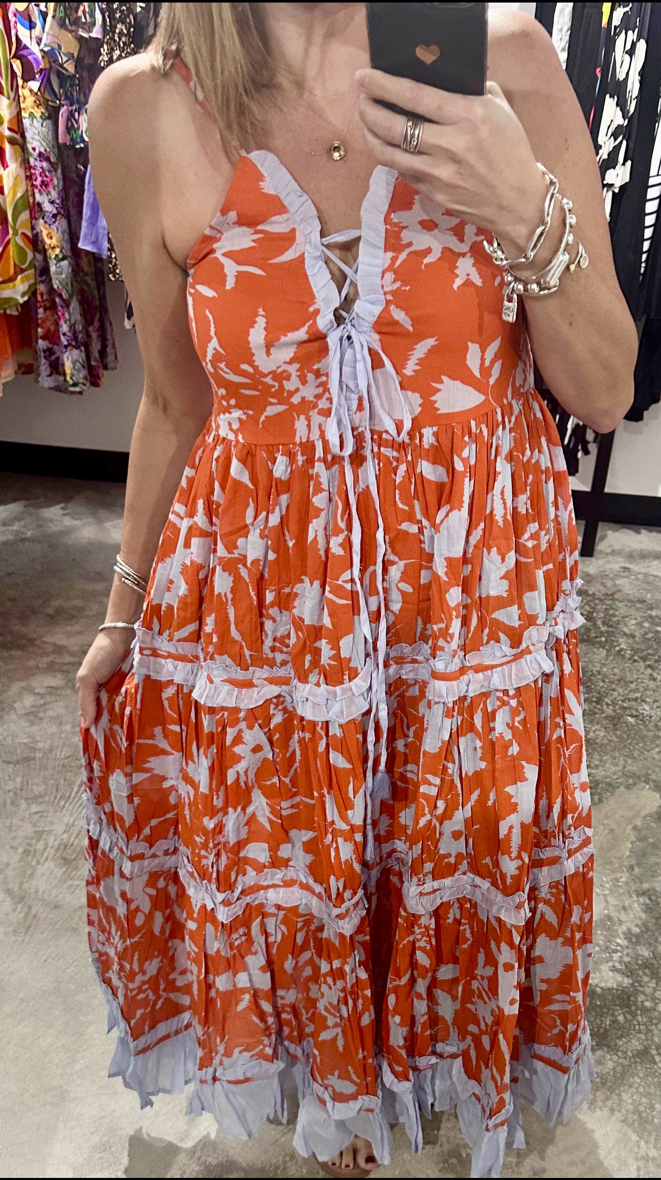 One Size Contrast Maxi Dress