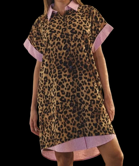 Leopard Print Short Dress