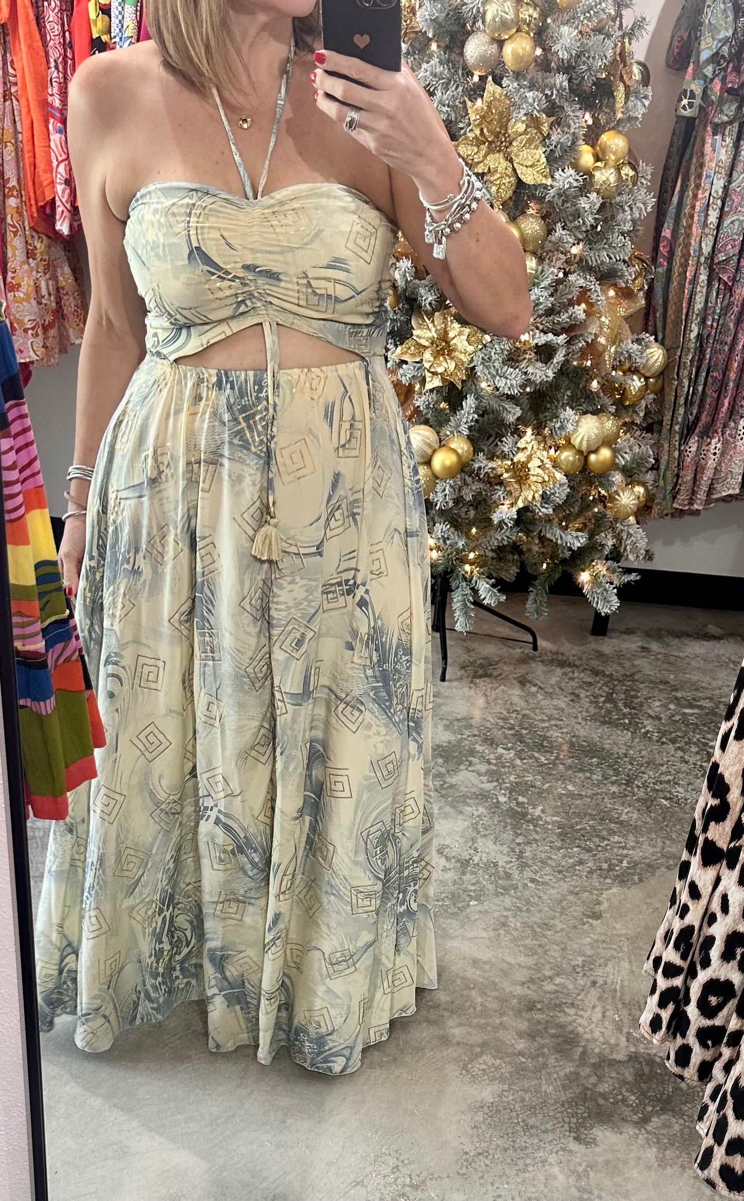 One Size Strapless Maxi Dress