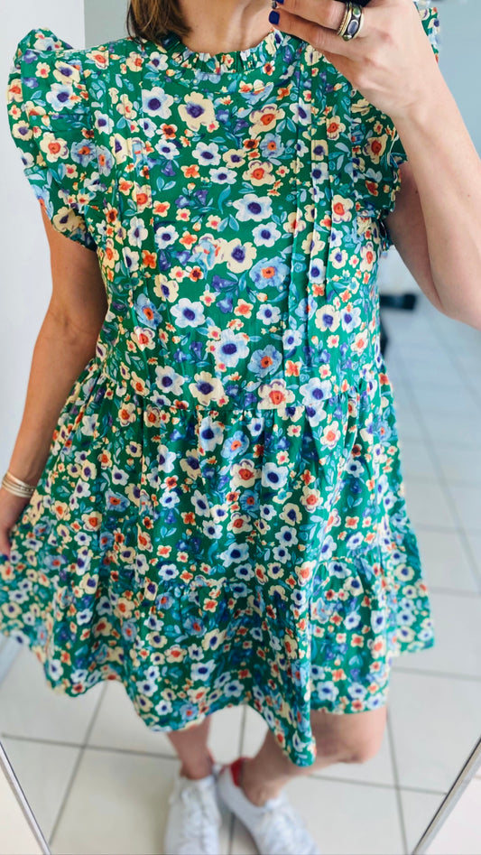 Floral Print Short Dress