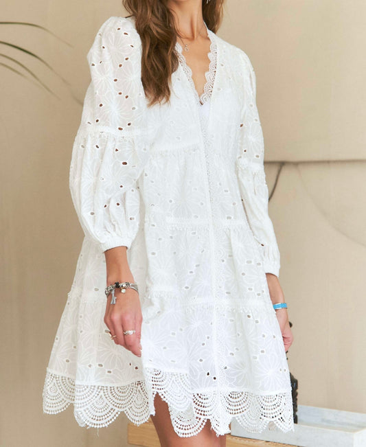 Eyelet Short Dress