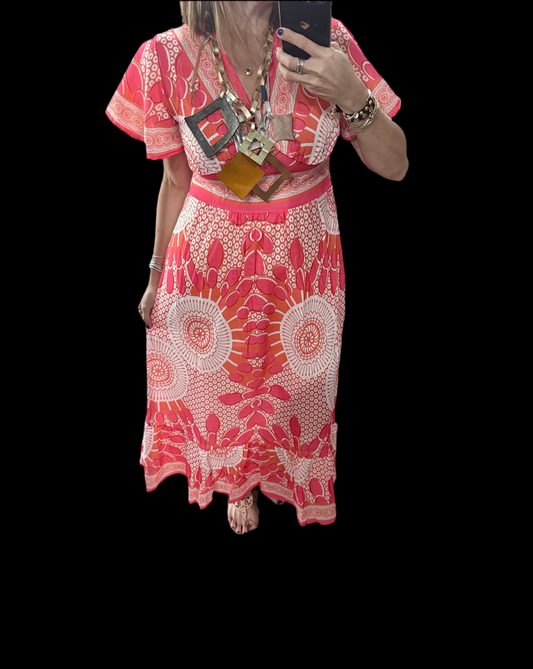 Medallion Red Maxi Dress