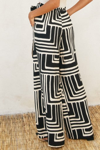 Elastic Waist Palazzo Pants