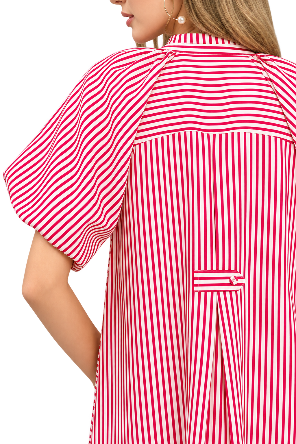 Red Stripe Short Dress