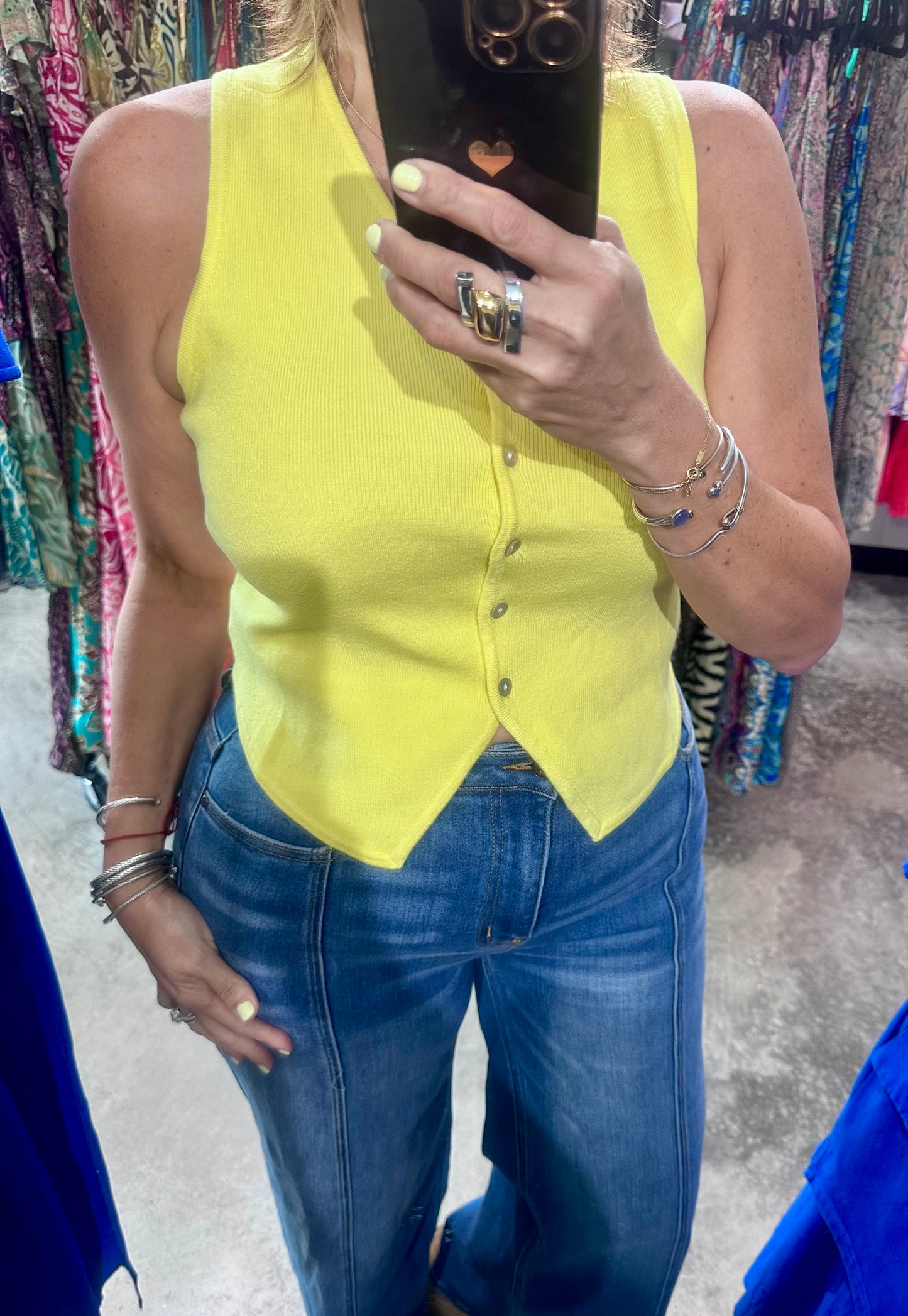 Button Front Vest - Assorted