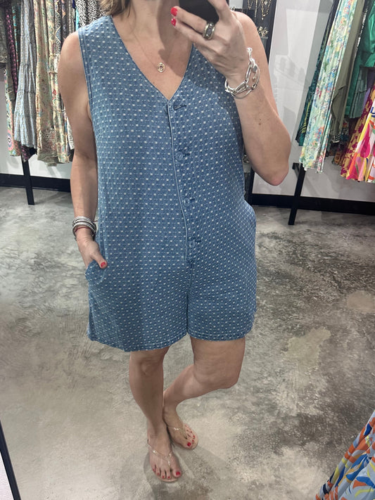 Denim Sleeveless Romper
