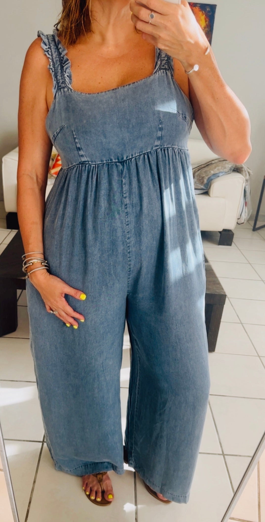 Lightweight Denim Jumpsuit