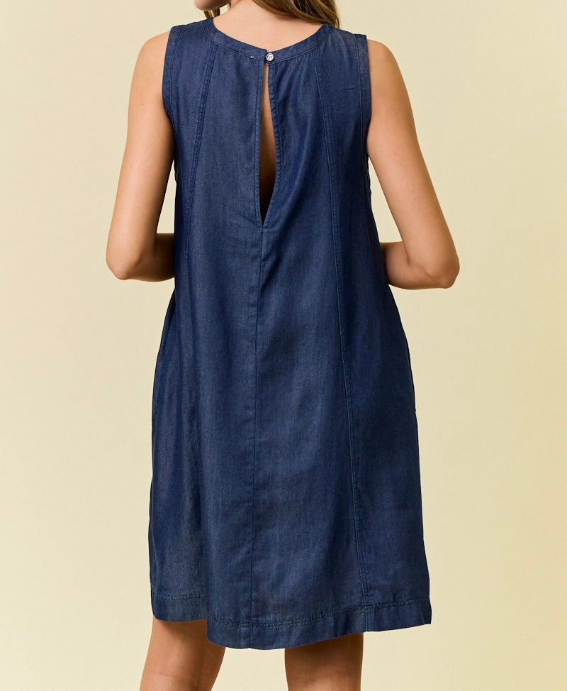 Sleeveless Denim Short Dress