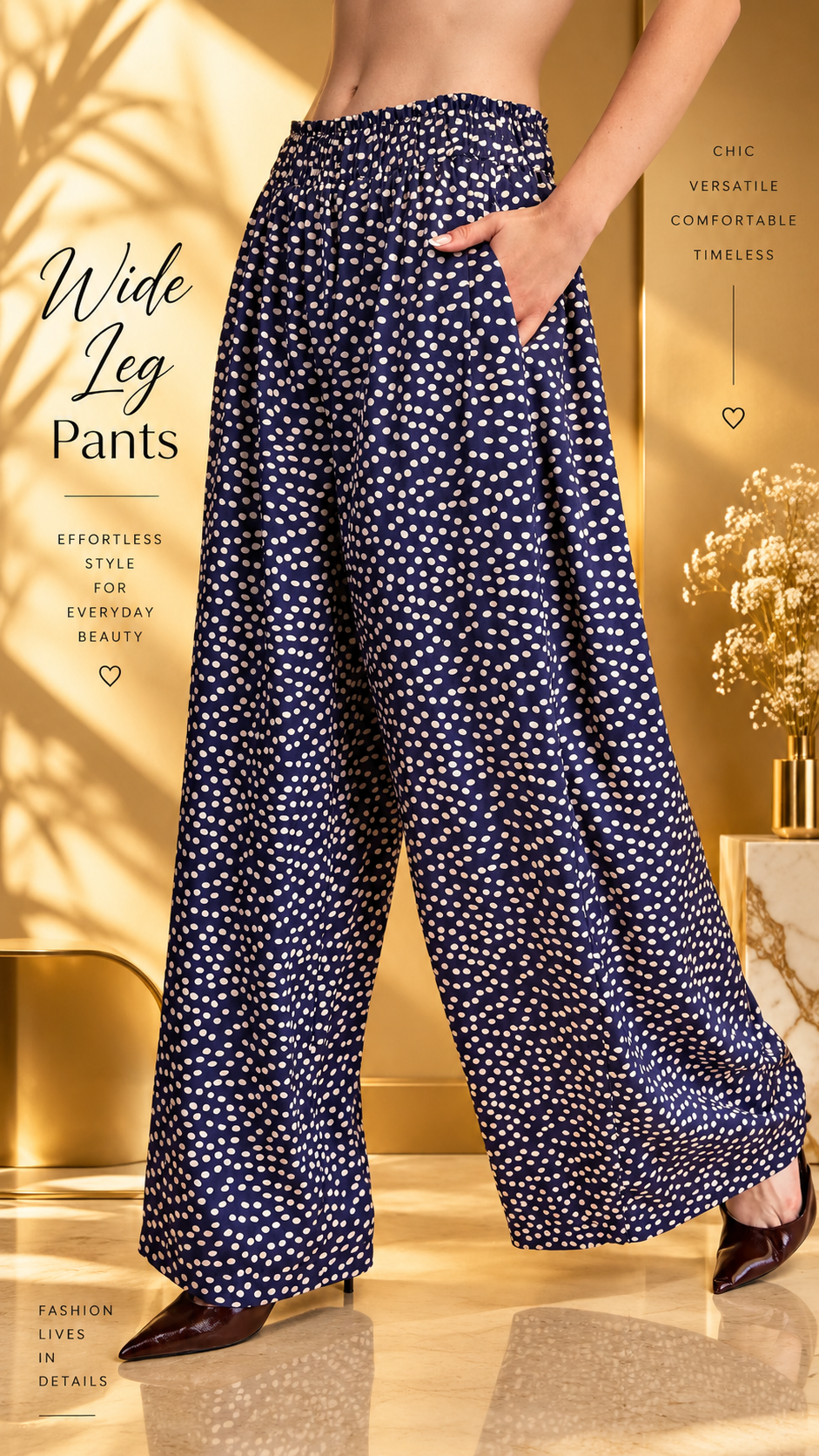 Polka Dot Wide Leg