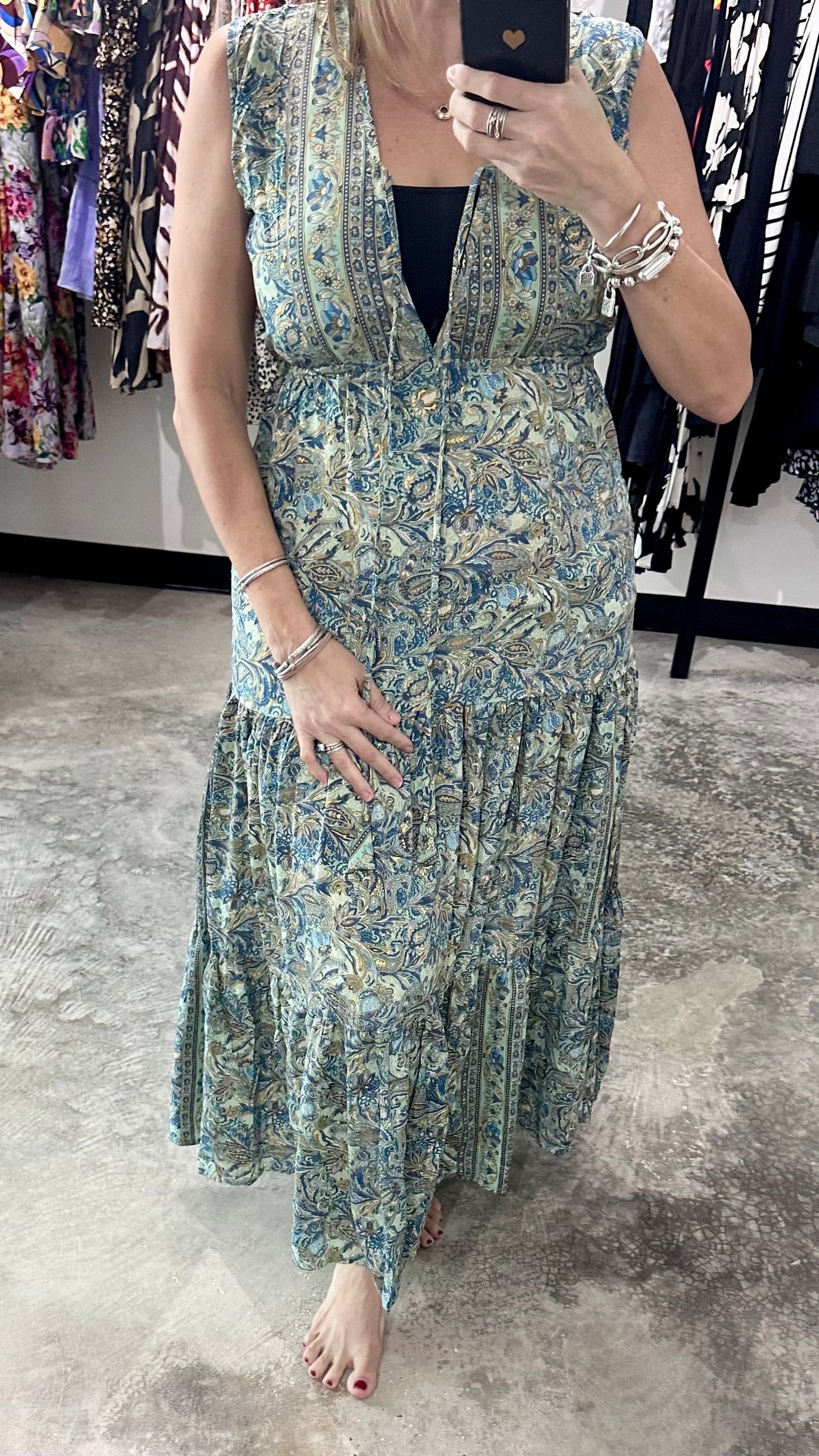 One Size Sleeveless Maxi Dress