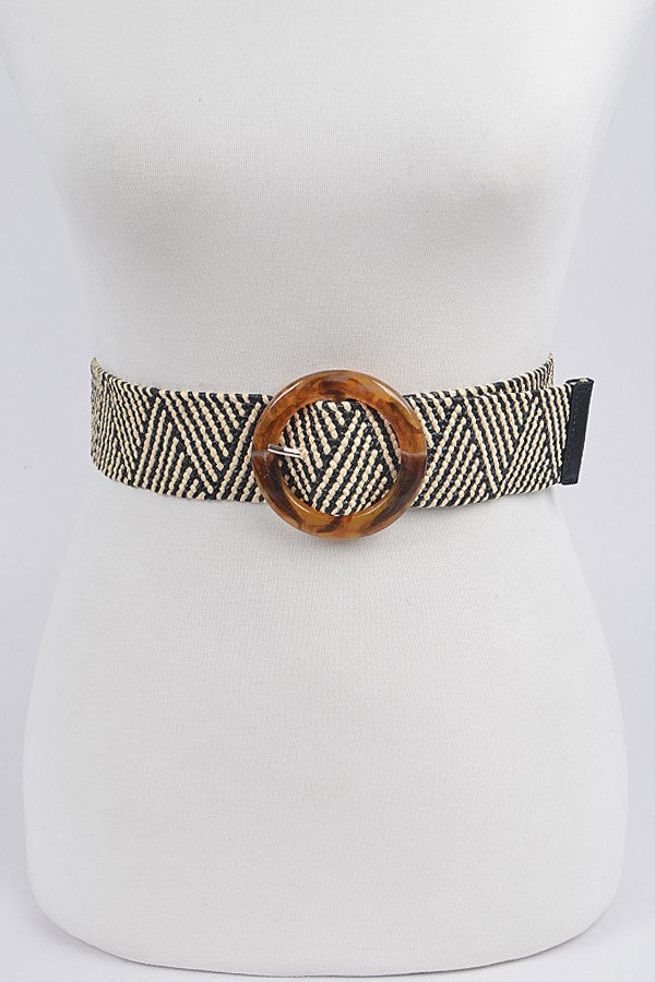 Marbleized Elastic Fashion Belt