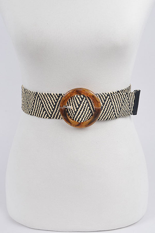 Marbleized Elastic Fashion Belt