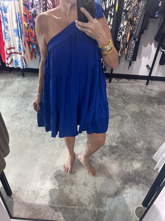 CURVY One Shoulder Short Dress