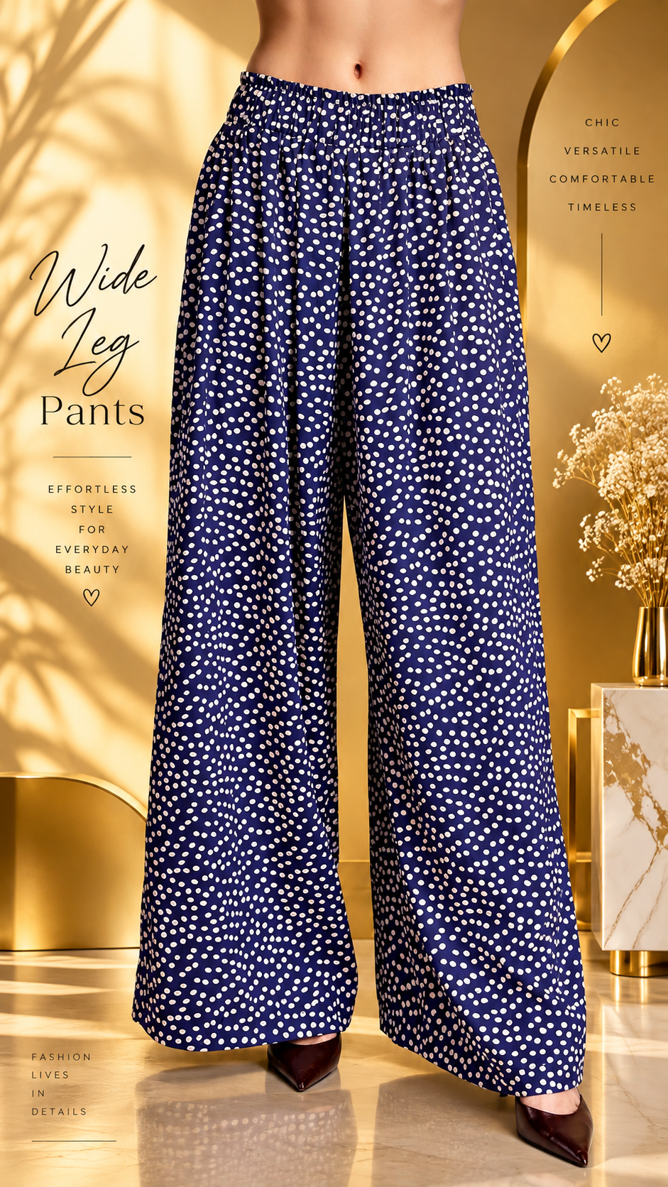Polka Dot Wide Leg