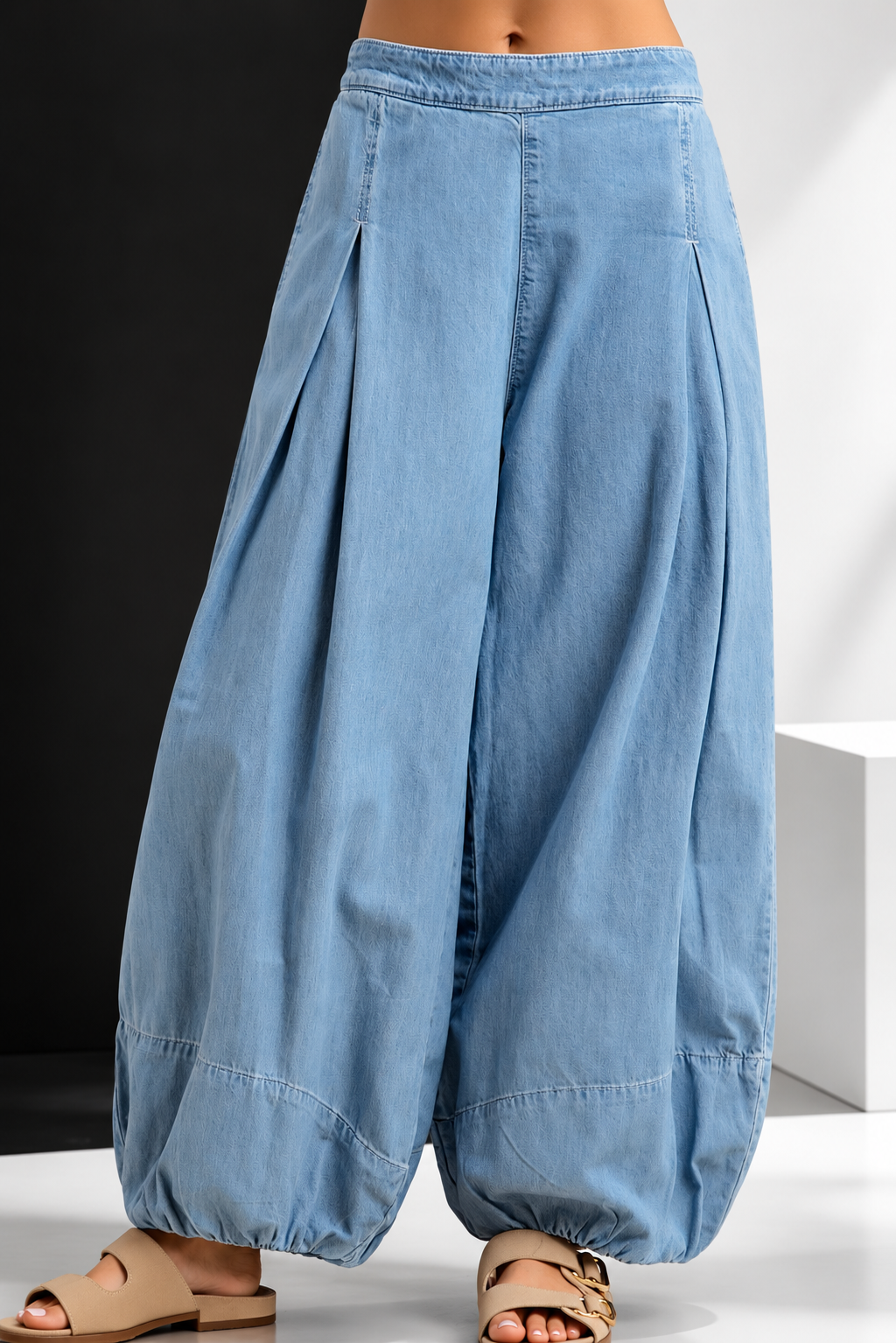 Light Wash Balloon Denim