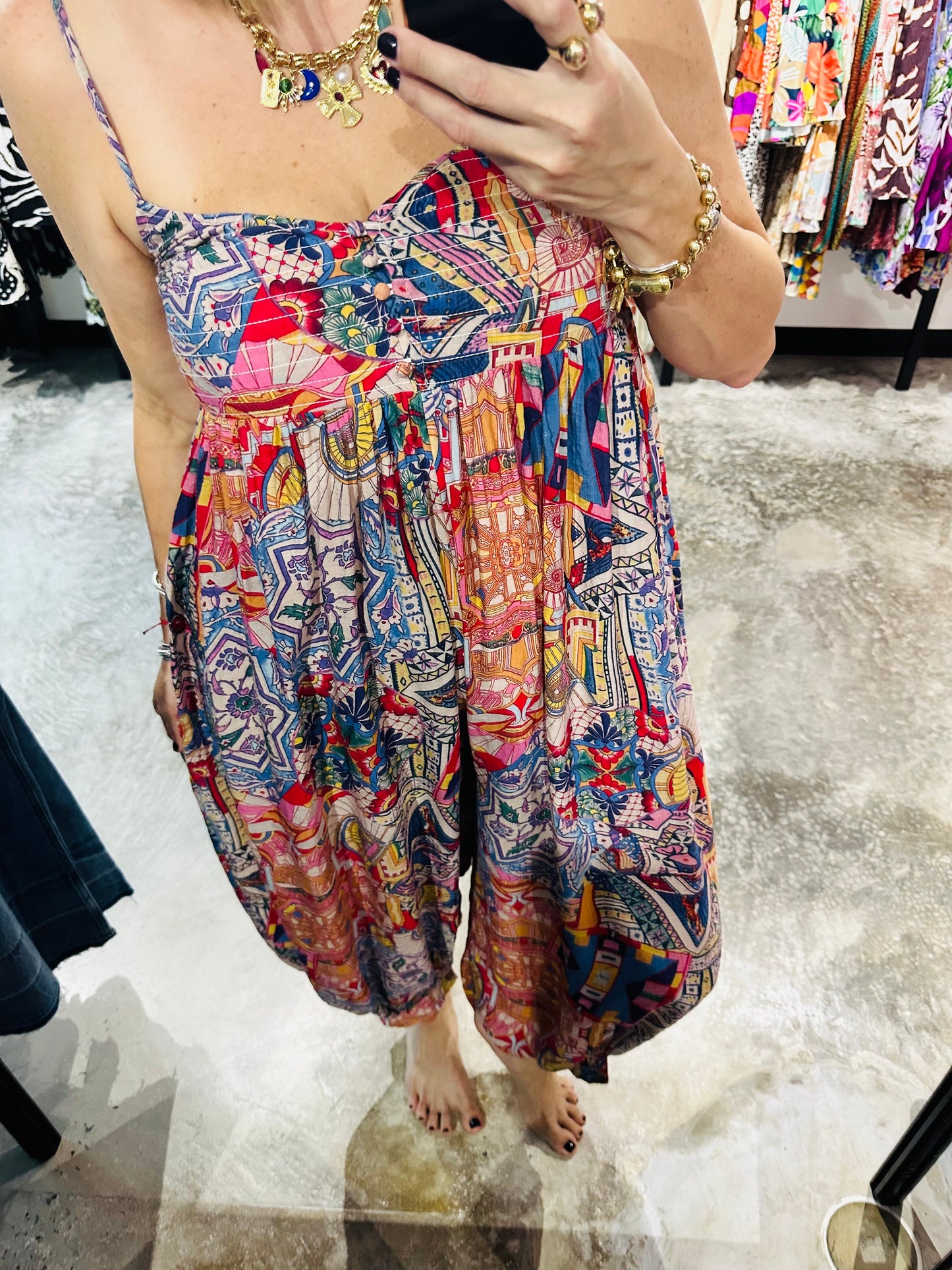 Wide Leg Boho Jumpsuit