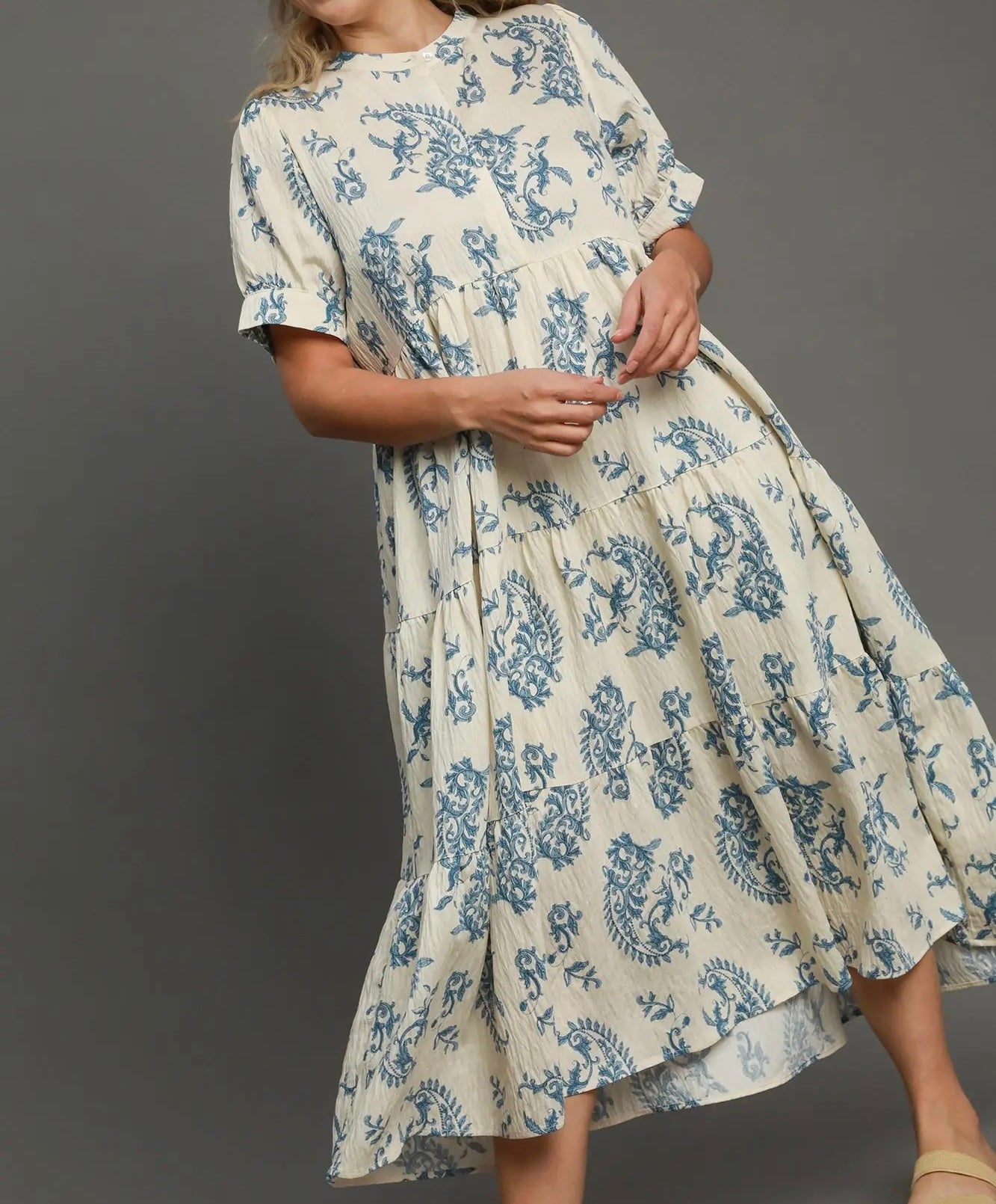 Curvy Tiered Midi Dress