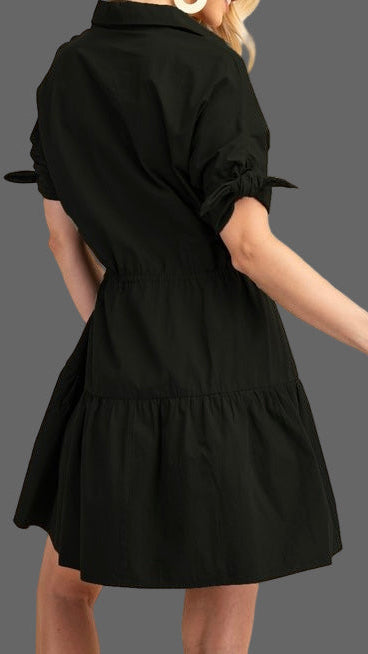 Black Tiered Short Dress