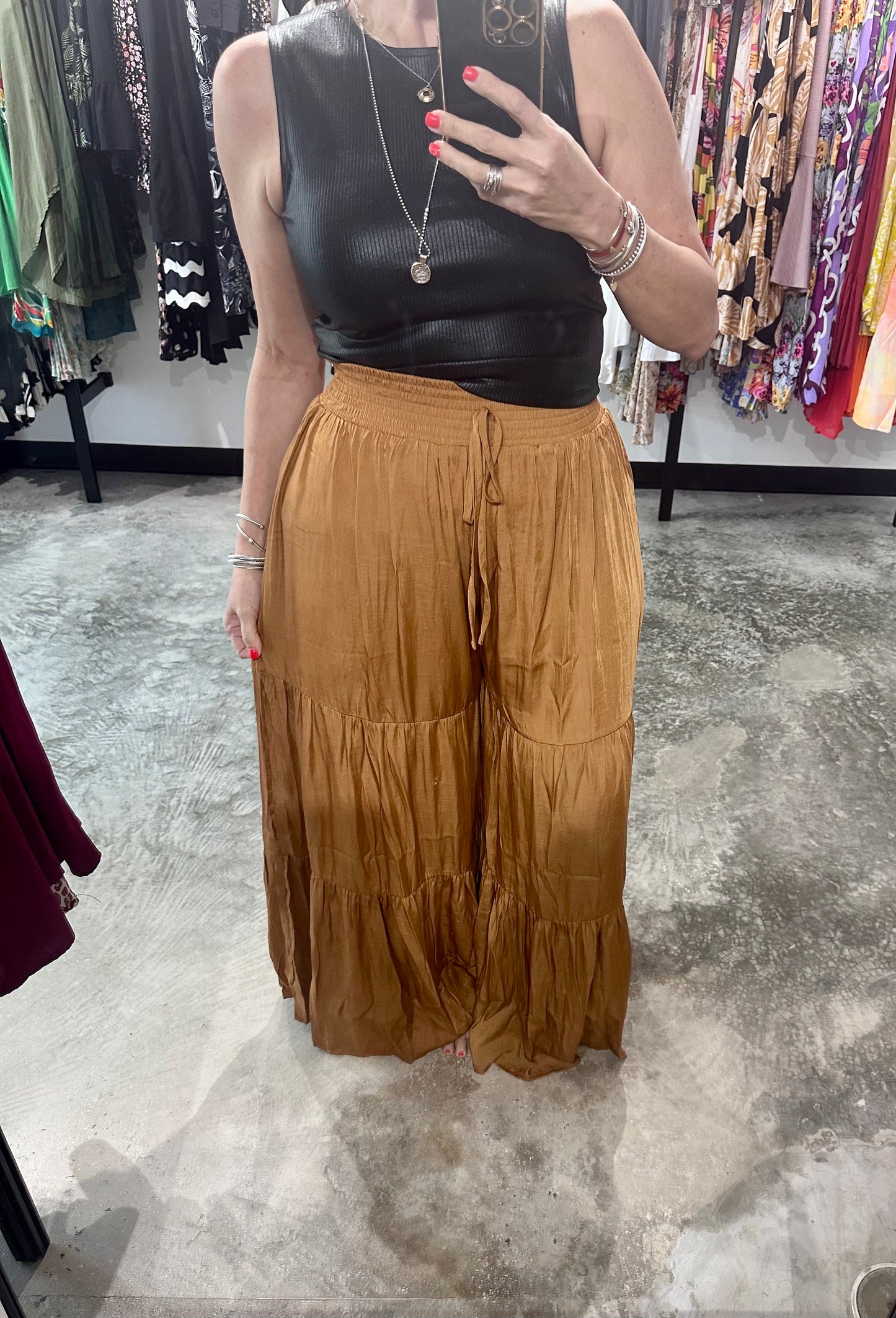 Tiered Palazzo Pants