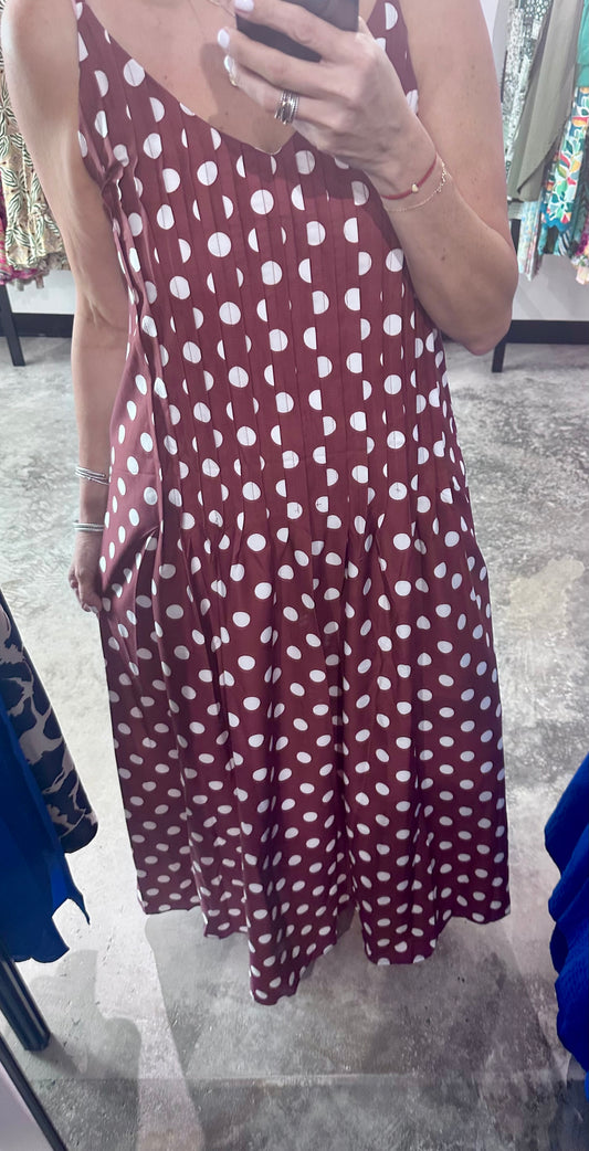Polka Dot Slip Maxi Dress
