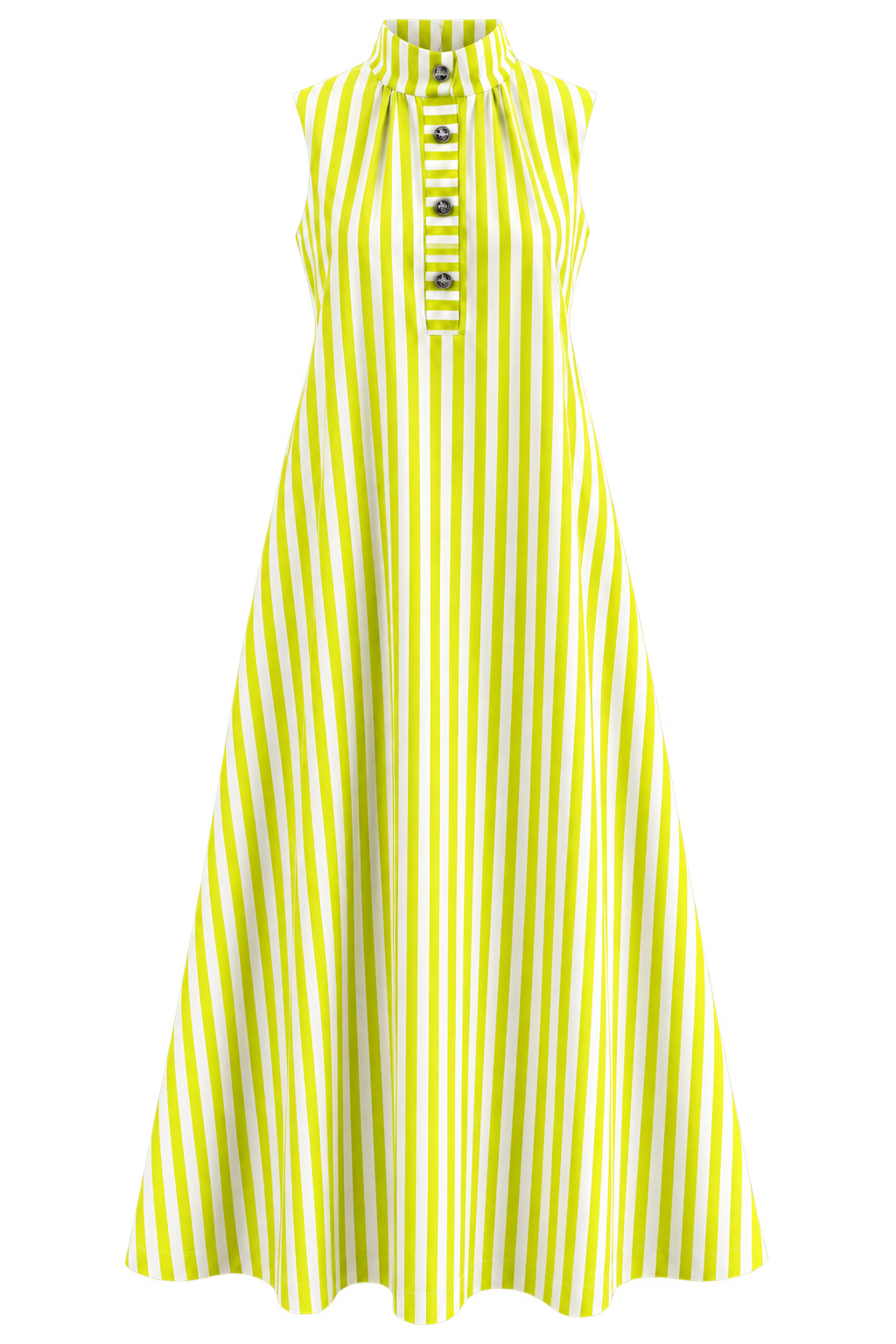 Lime Stripe Midi Dress