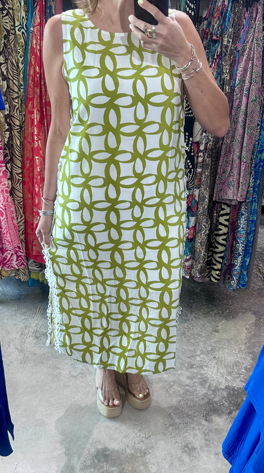 Geometric Print Midi Dress