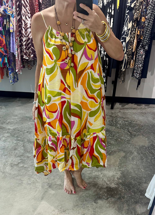 Avocado Loose Fit Midi Dress