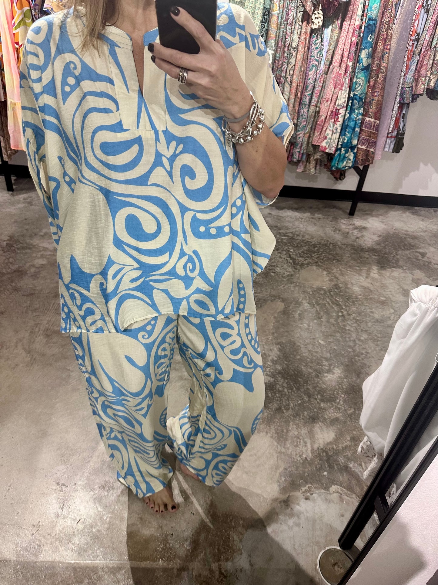 Relaxed Print Pant Set