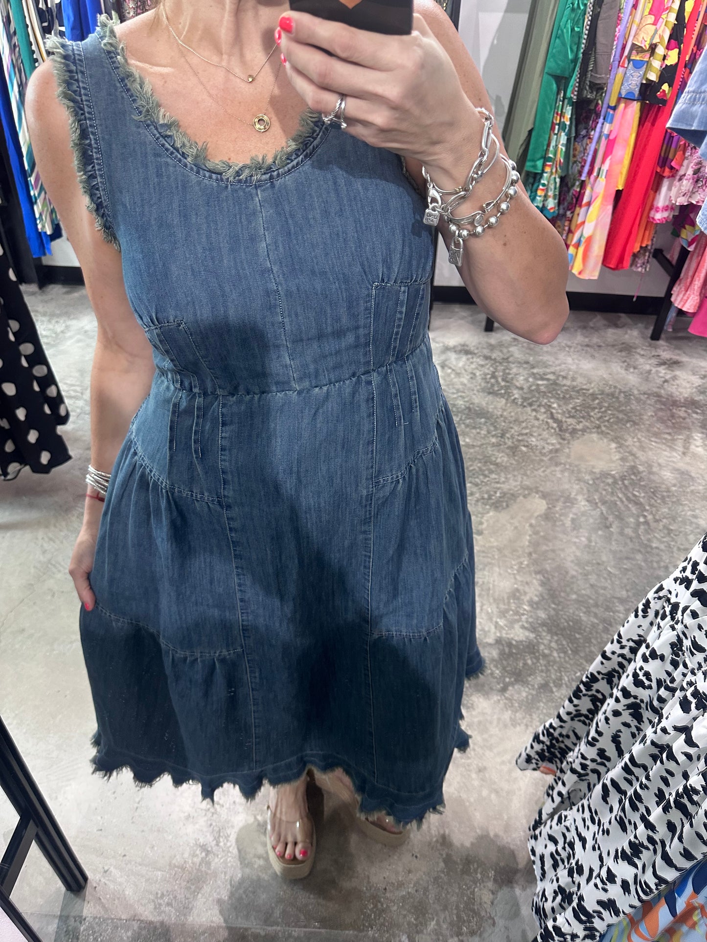 Sleeveless Denim Maxi Dress