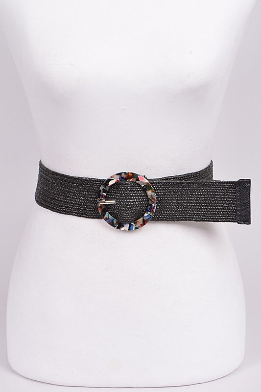 Multi Colored Elastic Fashion Belt