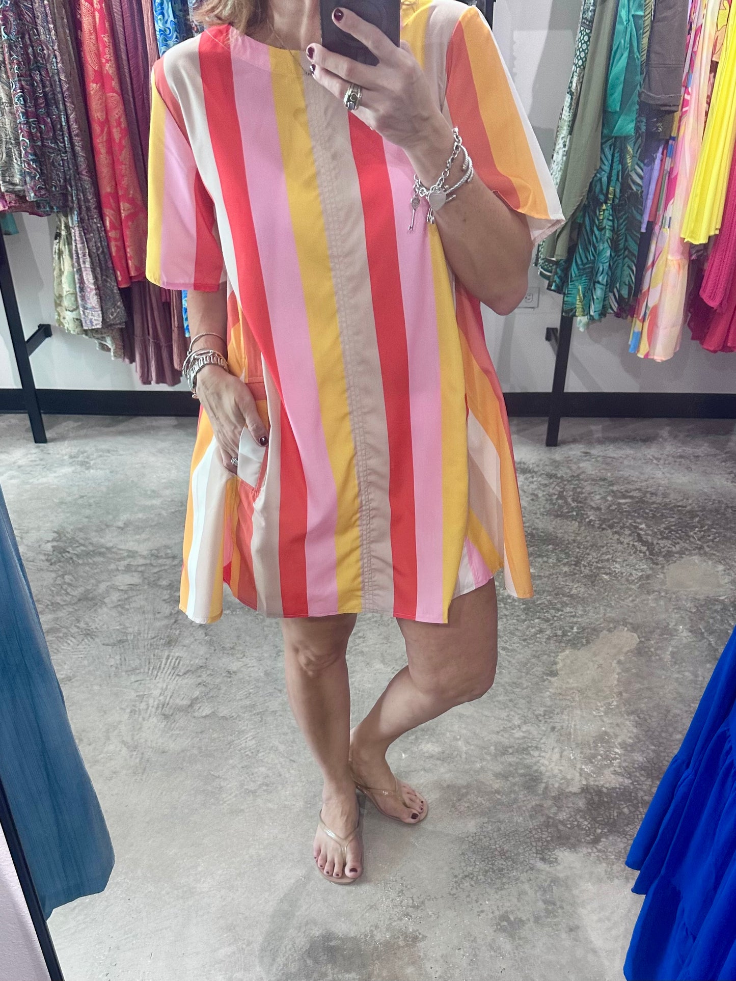 Stripe Short Dress