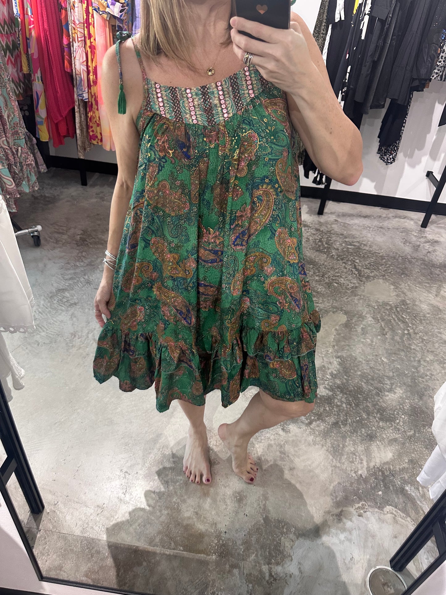 One Size Beads Short Dress