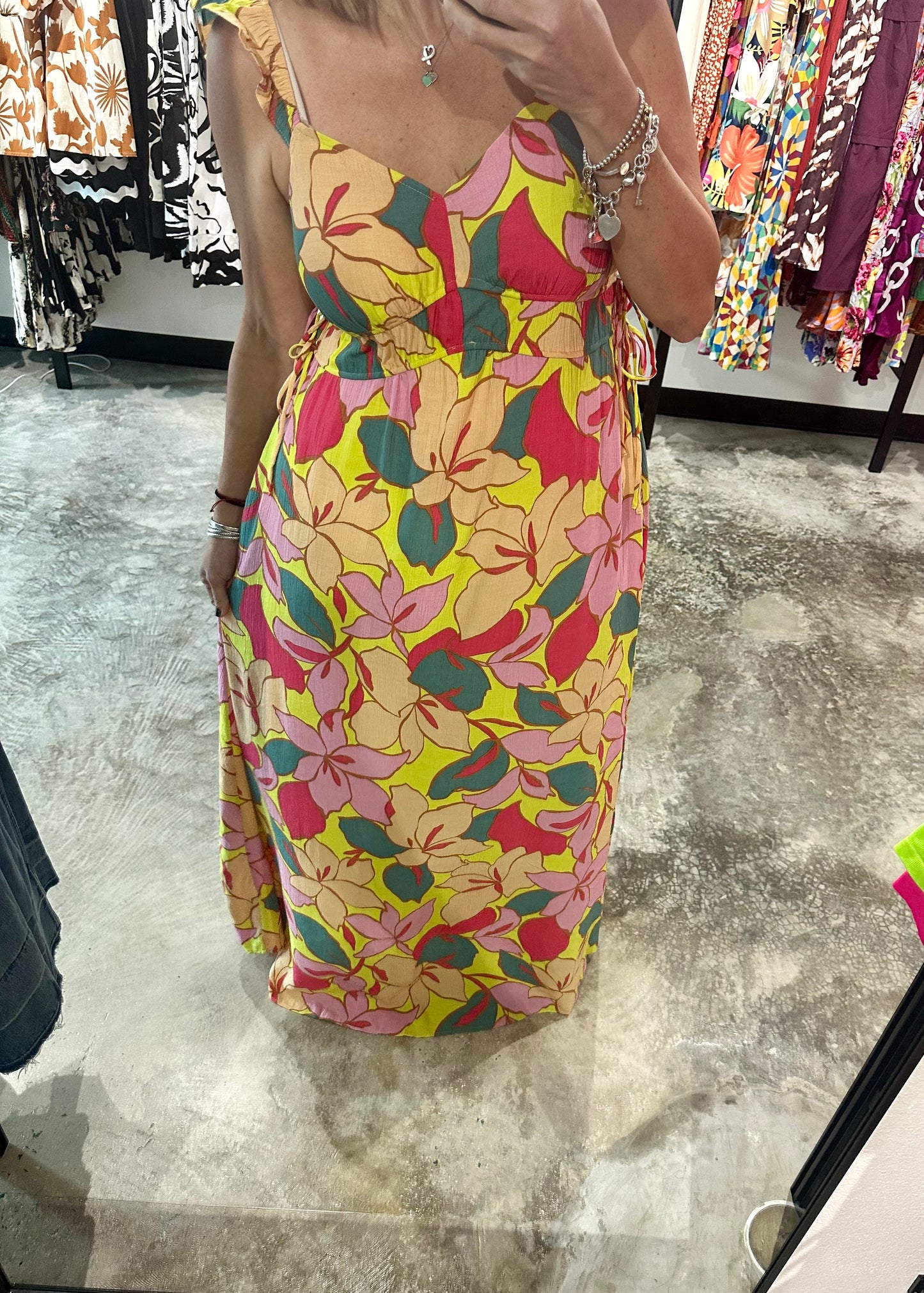 Peach Bloosom  Maxi Dress