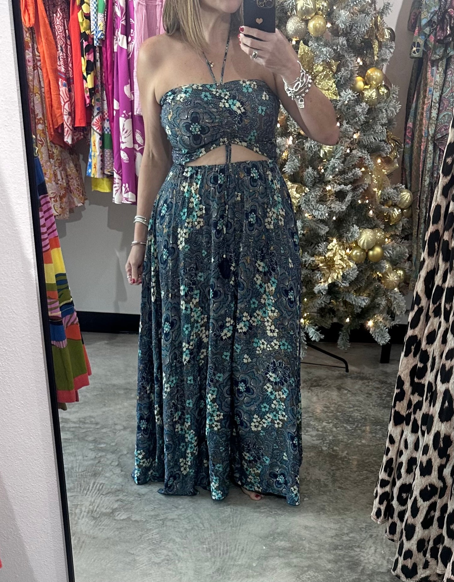 One Size Strapless Maxi Dress