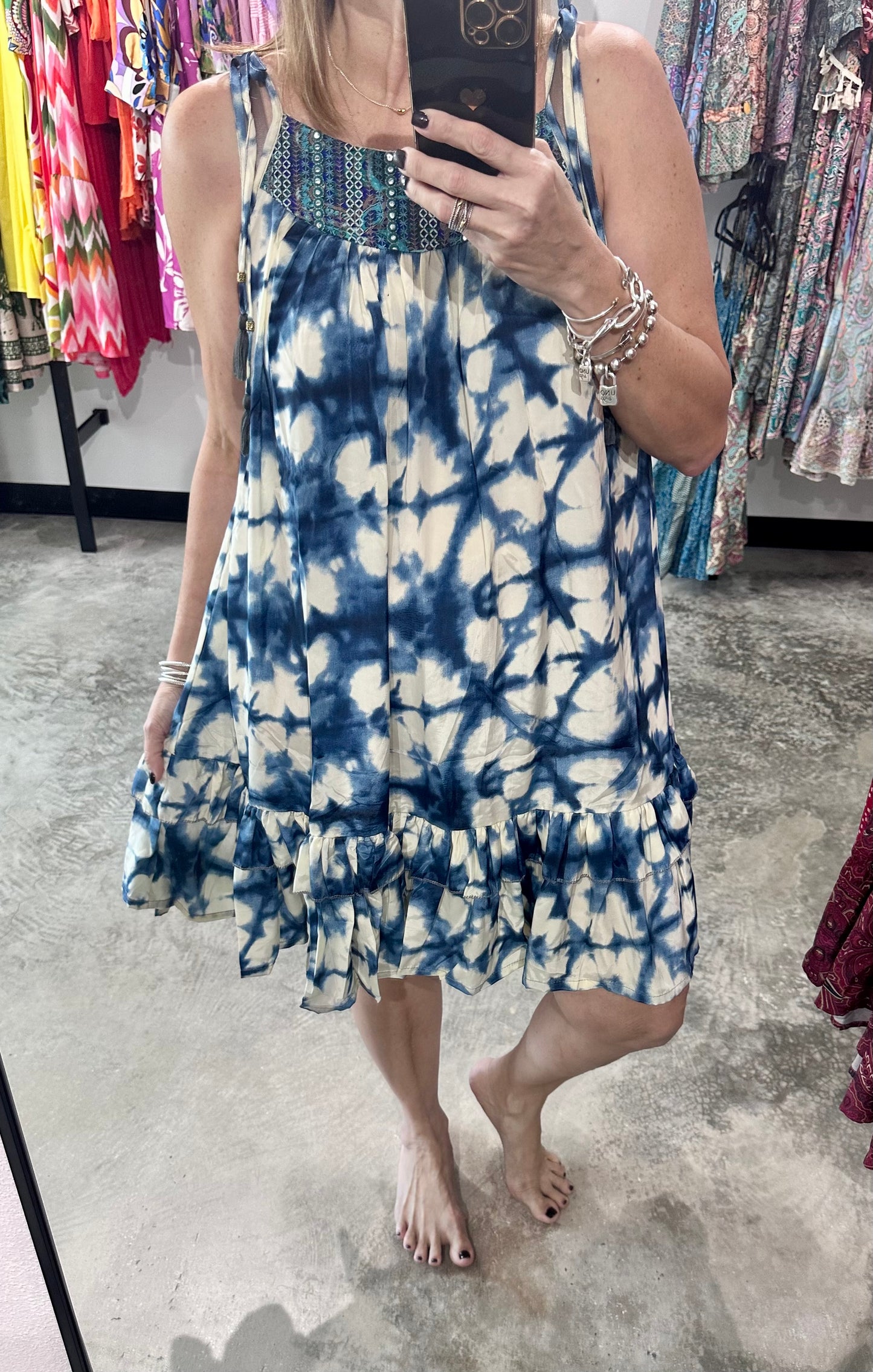 One Size Beads Short Dress