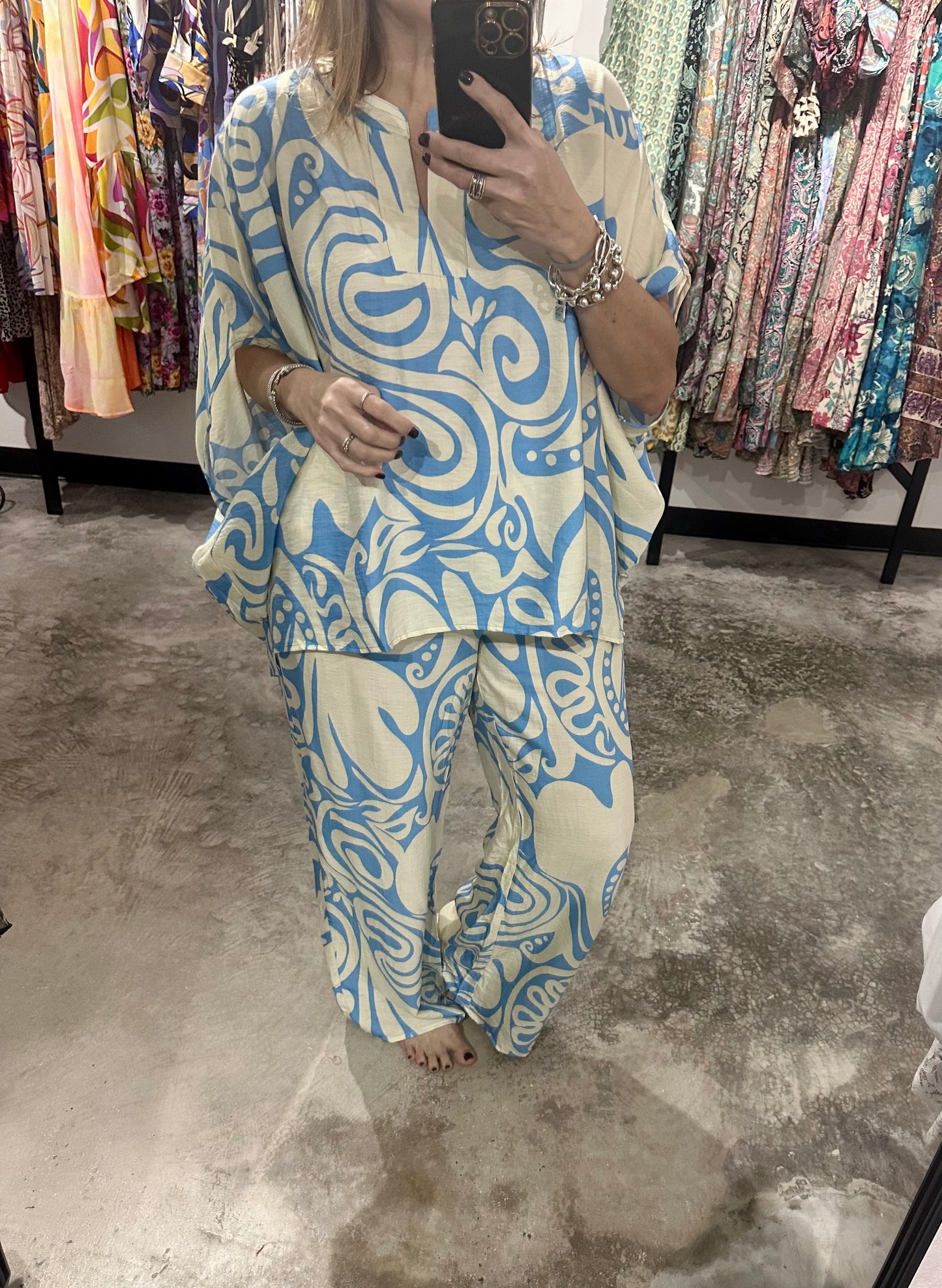 Relaxed Print Pant Set