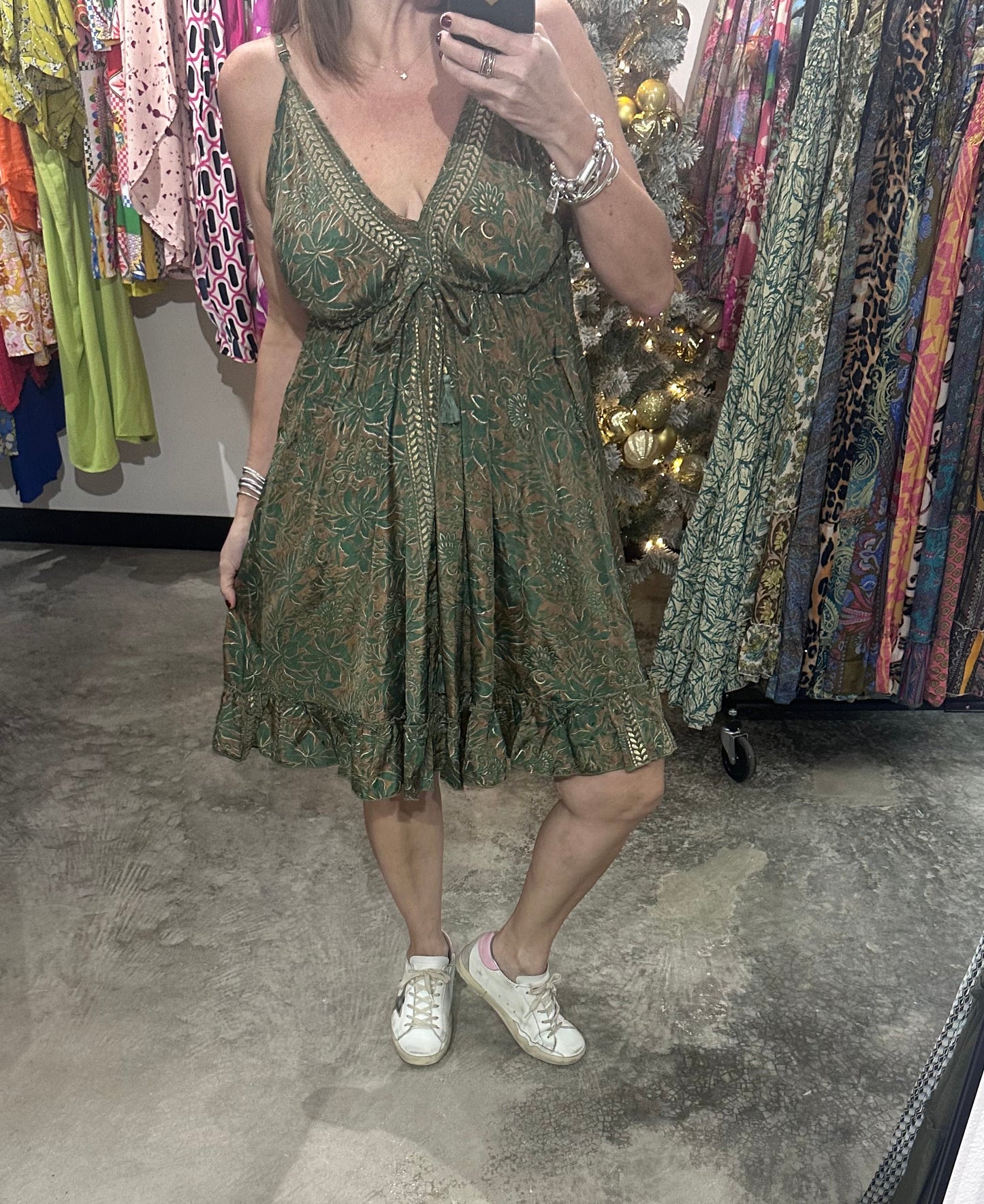 One Size Ruffles on Back Short Dress