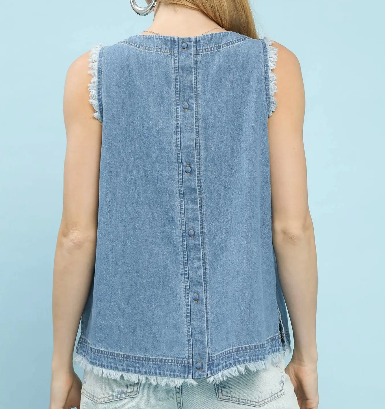 Denim Sleeveless Top