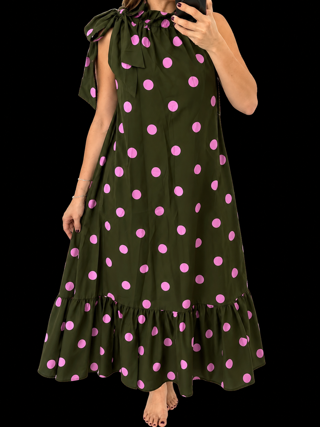 Polka Dot Midi Dress
