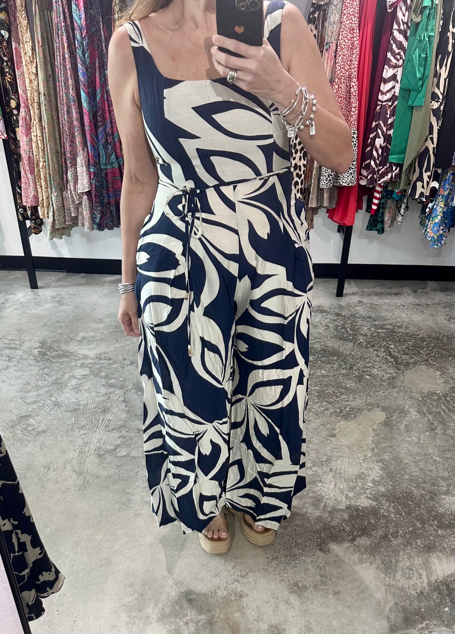 Square Neck Wide Leg Jumpsuit