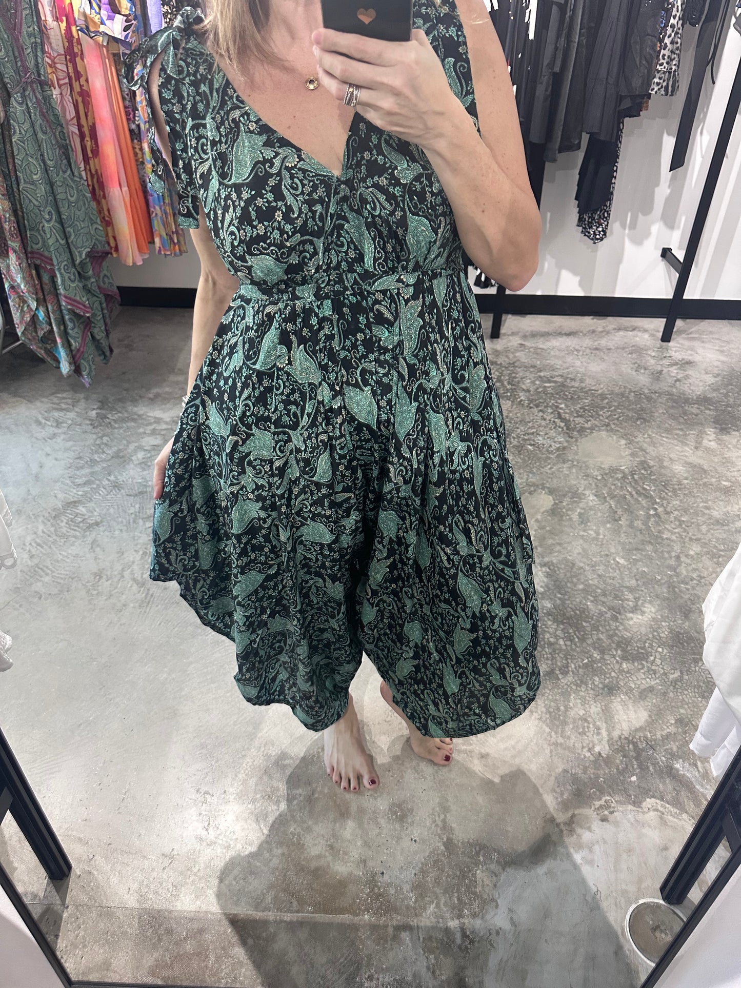 One Size Boho Wide Leg Jumpsuit