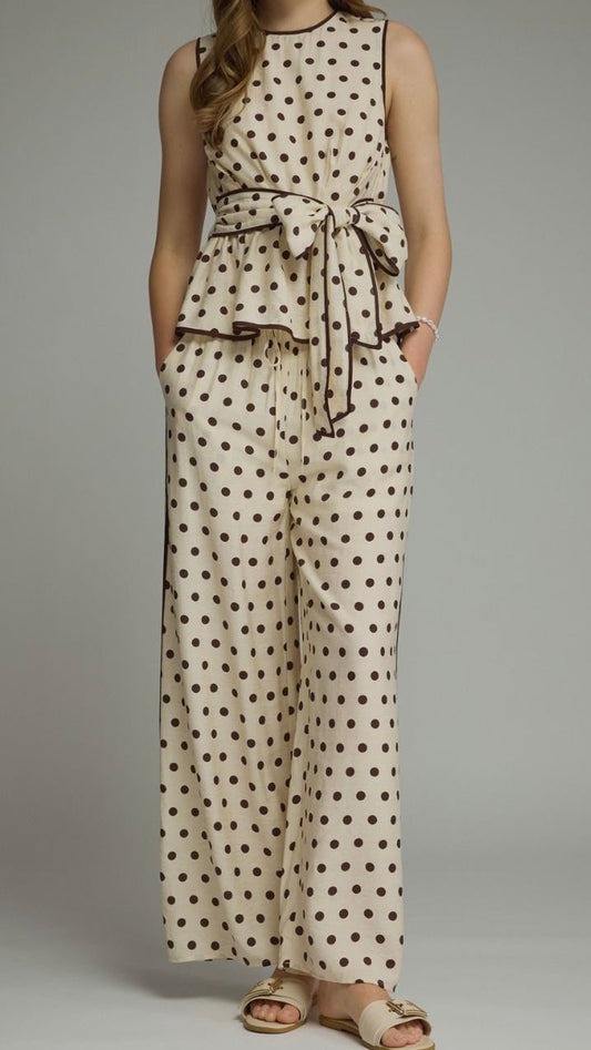 Polka Dot Sleeveless Top