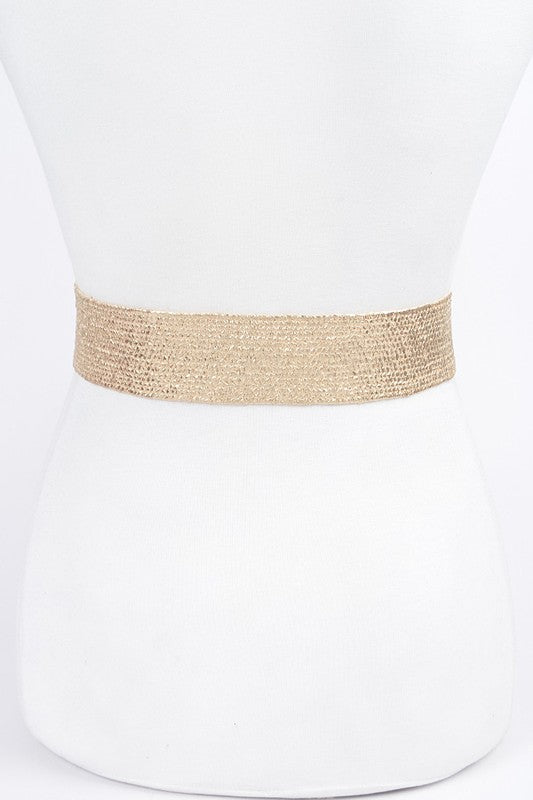 Pearl Metal Stretch Fashion Belt
