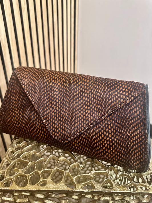 Snake Print Clutch