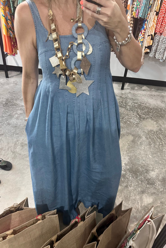 Denim Maxi Dress